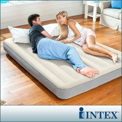 INTEX新型氣柱植絨充氣床墊充氣床營床墊