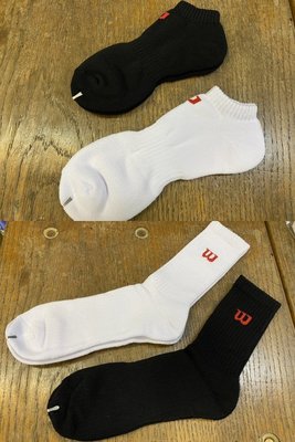 總統羽球(自取可刷國旅卡)WILSON 運動襪 羽球襪 網球襪 襪子 底部 加厚 男長/女短 黑/白2色 台灣製造