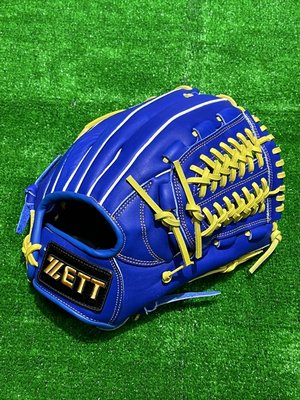 棒球世界 全新ZETT 棒壘球手套網狀檔11.5吋 (BPGT-80206) 寶藍色特價