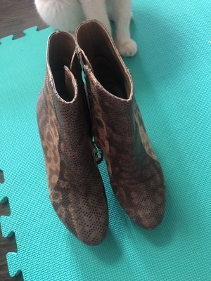 [[二手 私物自售 無附件 品牌真品]] SergioRossi 女鞋 水蛇皮短靴