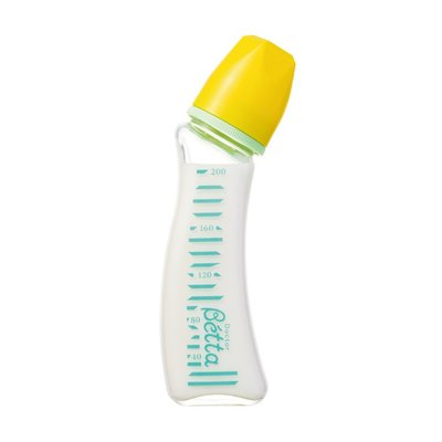 《喬喬媽咪》日本Betta-Jewel-G1-200ml -玻璃奶瓶-限量款-黃蓋