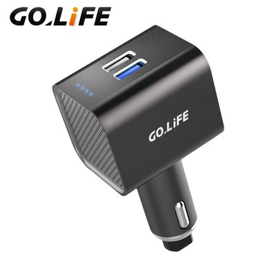GOLiFE GoPure 多功能車用負離子空氣清淨器(清淨器、充電、擊破器) for( PAPAGO)
