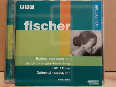 Annie Fischer,Brahms,Bartok,Liszt,Dohnanyi,安妮·費雪彈奏布拉姆斯，巴爾托克，李斯特，杜南伊等鋼琴曲，如新。