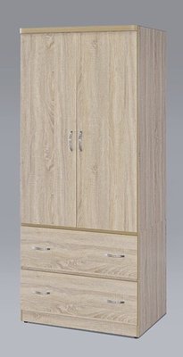 【生活家傢俱】KV-R11：百合2.5尺橡木男櫃【台中家具】多色可選 開門式衣櫃 衣櫥 抽屜 吊桿 台灣製造