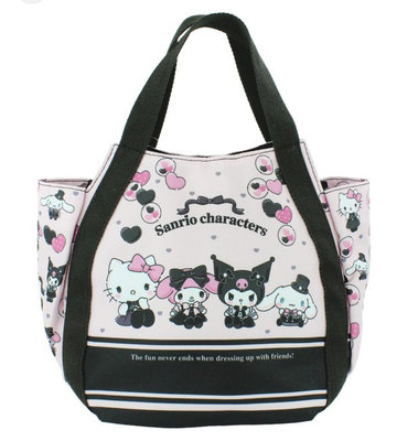 三麗鷗凱蒂貓美樂蒂酷洛米大耳狗法國風托特包 手提包 單肩包 購物袋 大提袋 兩用包 行李袋 購物包  （現貨）