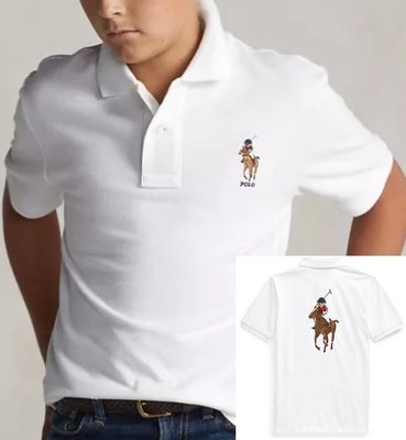 POLO Ralph Lauren 短袖 POLO衫 限量馬球熊 青年款 白色 美國姐妹屋