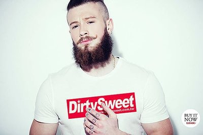 【Dirty Sweet】Red Logo 街頭潮流設計插畫短袖棉質T恤 白色 t-shirt 亞版