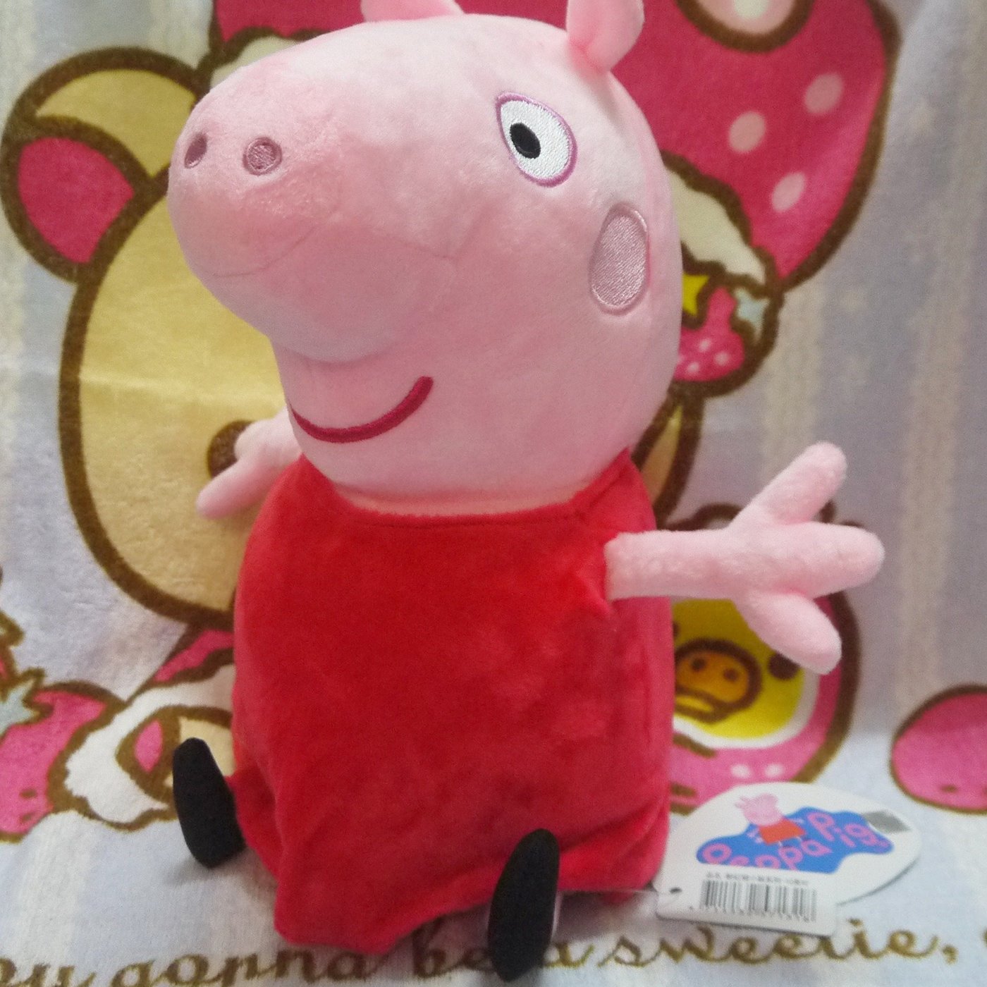 正版 授權 Peppa Pig佩佩豬小妹 佩佩豬造型 絨毛布偶 34公分 Yahoo奇摩拍賣