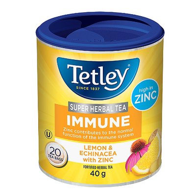 現貨! 英國 Tetley Immune  Fortified Herbal 含鋅增強抵抗20包罐裝~給疲倦虛弱的你!