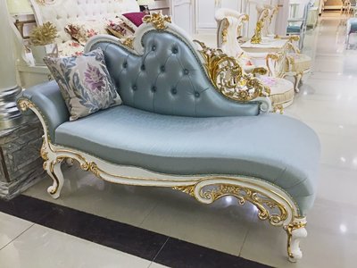 【大熊傢俱】尊爵 貴妃椅 貴妃椅 新古典 歐式沙發 皮沙發