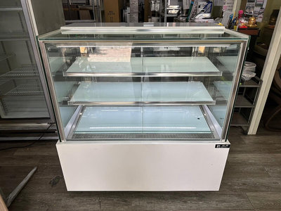吉田二手傢俱❤瑞興4尺彩玻直角臥式蛋糕櫃 冷藏展示櫃 冷藏冰箱 落地蛋糕櫃