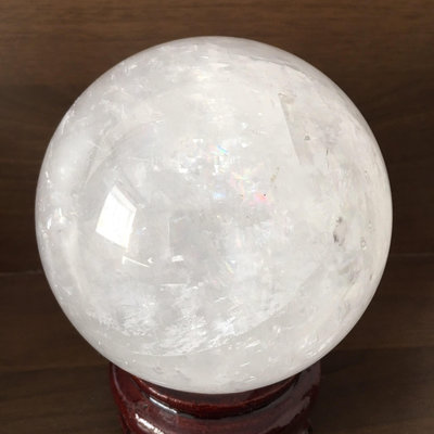 天然冰洲石球擺件 白色方解石家居裝飾 球直徑約10.6cm重 水晶 擺件 原石【天下奇物】2766