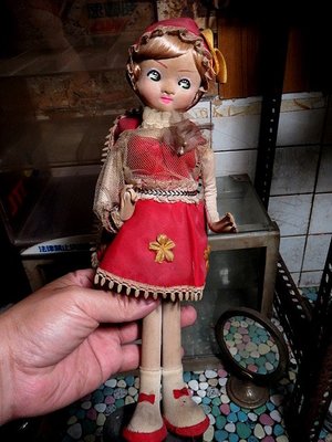 【 金王記拍寶網 】(學4) 股G103 早期台灣早期布娃娃一尊 正老品 一件 罕件稀有