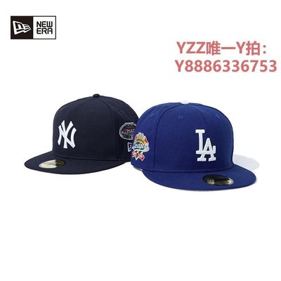 帽子New Era紐亦華夏MLB平檐全封帽子NY/LA棒球太陽帽男女遮陽帽-雙喜生活館