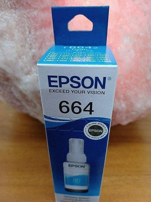 盒裝EPSON 藍色原廠墨水匣T664/T6642/T664200 L100/L110/L120/L200/L210/L220/L300/L310/L350/L
