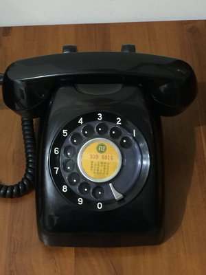 古董 電話機 轉盤式 電話機 撥盤式 家用有線電話 黑色 (600型)可以正常使用