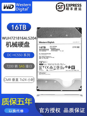 WD/西部數據WUH721816AL5204 HC550 16T SAS企業級氦氣伺服器硬碟