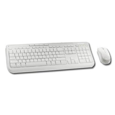 【MR3C】缺貨 含稅附發票 Microsoft 微軟 標準鍵盤滑鼠組 600 白色(可寄超商需拆外盒)