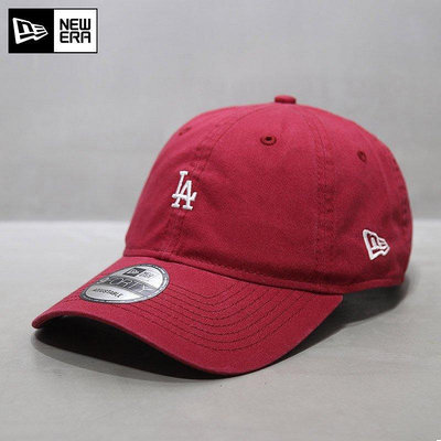 熱款直購#NewEra帽子韓國男女940軟頂小標LA道奇鴨舌帽MLB棒球帽本命年紅色