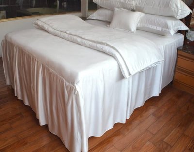 總統套房專用八件組純白色超柔軟超輕盈雙人天絲鋪棉被套.天絲床罩.天絲枕頭套免運