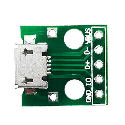 micro usb母座轉dip2.54mm直插貼片轉直插USB轉接板已焊接母座B型~居家