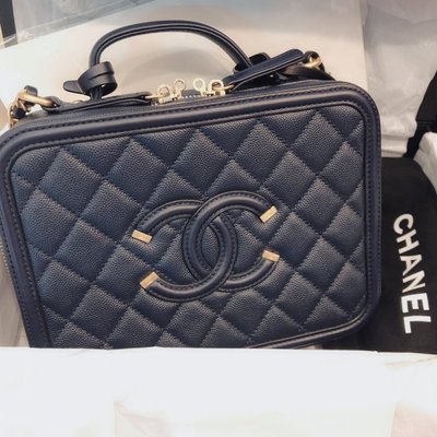 《二手正品》Chanel vanity case 21cm 中型化妝箱 化妝包現貨 超讚
