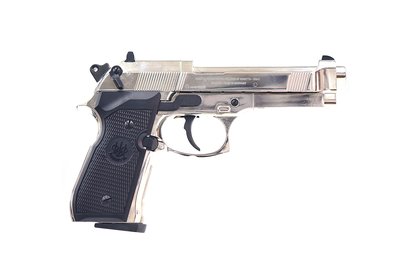 【BCS武器空間】UMAREX BERETTA M92 拋光烙轉輪 4.5mm亮銀色 CO2槍 空槍版-UM45CN16