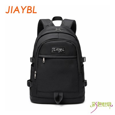 JIAYBL 後背包 素色15.6吋筆電包 黑色 JIA-5622-BK 彩色世界