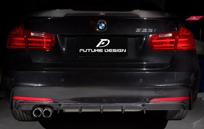 【政銓企業有限公司】 BMW F30 F31  P款 抽真空 碳纖維 卡夢 後下巴 後中包 (單邊雙出) 320 328