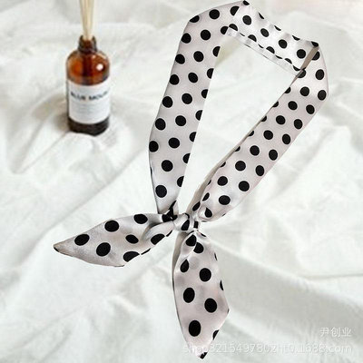 韓版創意細長條絲巾空姐蝴蝶結絲巾包包裝飾小絲巾女圍巾小禮品