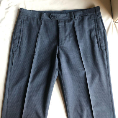 [品味人生]保證正品 Prada 黑色 條紋 西裝褲 工作褲 size 52