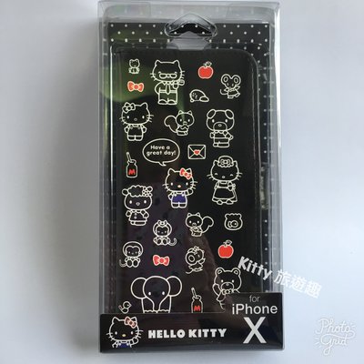 [Kitty 旅遊趣] Hello Kitty 折疊手機套 手機保護殼 手機殼 iPhoneＸ 凱蒂貓手機折疊套