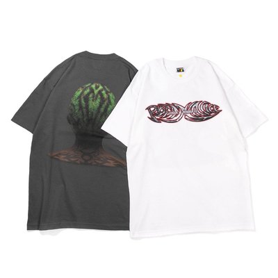 { POISON } PRETTYNICE SHAVED AND DYED SKULLS TRIBAL TEE 羅德曼