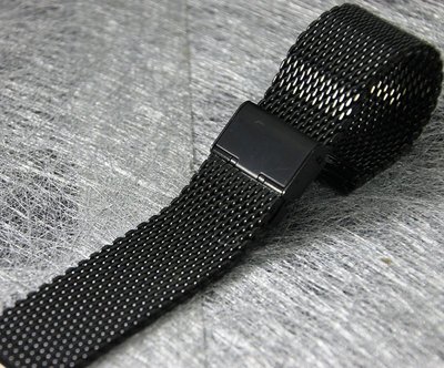黑色,高質感,超值20mm不鏽鋼粗線mesh米蘭網帶不鏽鋼製錶帶,IWC 漢米頓hamilton
