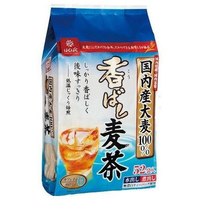 +東瀛go+ 日本原裝 HAKUBAKU 香醇麥茶 52袋入 無咖啡因 可冷沖熱泡 原裝進口 國內產大麥
