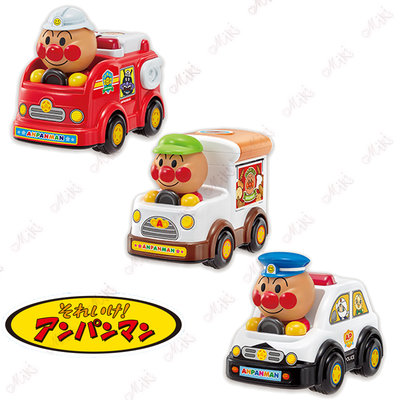 Miki小舖🌸日本 麵包超人  ANPANMAN 警車 消防車 販賣車 麵包車 兒童 聲音 音樂 玩具車 玩具