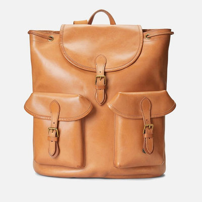 代購Polo Ralph Lauren Heritage Leather Backpack男人味粗礦奔放氣質後背包