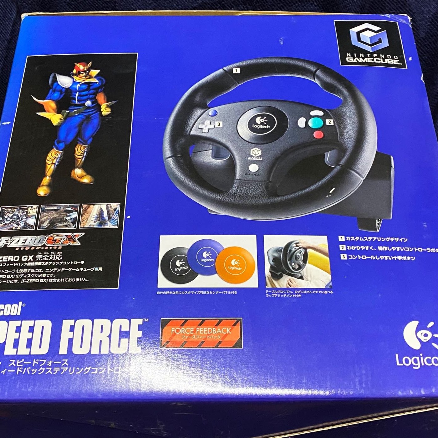 任天堂 Nintendo Gamecube F Zero Gx Logicool Speed Force 未來賽車聯名 羅技方向盤 希少 全新品 Yahoo奇摩拍賣