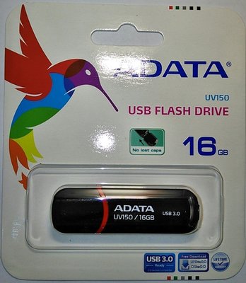 台灣威剛UV150(黑色),16GB (16G,16 G GB),USB 3.0隨身碟,ADATA原廠公司貨,終身保固