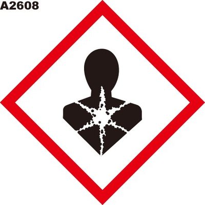 GHS危險物標示貼紙 A2608 危害標示貼紙 化學品貼紙 健康危害 [飛盟廣告 設計印刷]