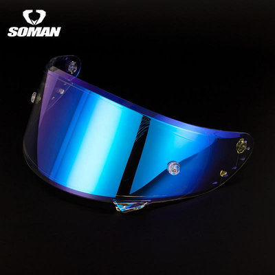 速邁通Soman頭盔鏡片SM961 X8 太空原裝防紫外線電鍍鏡片多色可選