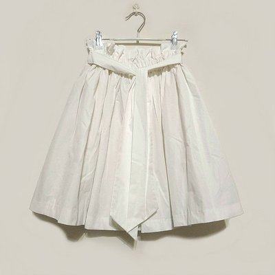 Snidel正品 白色蝴蝶結腰帶圓裙 日本製 專櫃