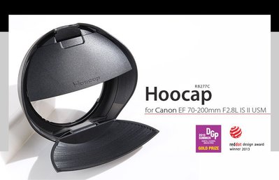 台灣HOOCAP半自動鏡頭蓋R8277C適Canon EF 70-20mm半自動鏡蓋F/2.8L IS II 77mm鏡頭蓋相容Canon原廠遮光罩ET-87