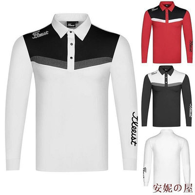 美琪百貨屋TIT 高爾夫球服裝男衣服戶外運動排汗透氣球衣速乾Polo衫golf上衣 T6xG