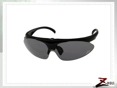 【Z-POLS三代進化式可掀款 】強化型霧面黑多功能抗UV頂級運動眼鏡，加碼贈偏光鏡！