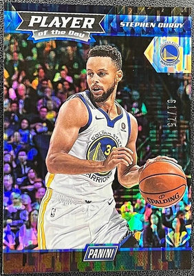 NBA 球員卡 Stephen Curry 2017-18 Panini Player of the Day 限量75