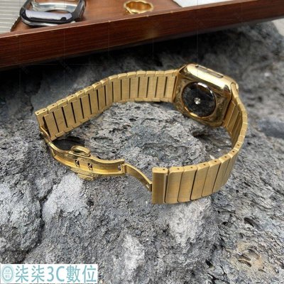 『柒柒3C數位』新款 高級感蝴蝶扣 Apple Watch錶帶 金屬不鏽鋼錶帶 不掉色 iWatch1/2/3/4/5/6/SE通用錶帶