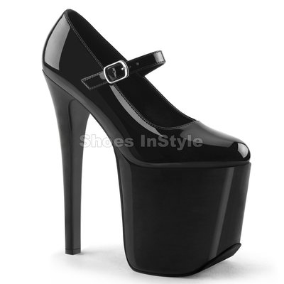 Shoes InStyle《七吋》美國品牌 DEVIOUS 原廠正品漆皮瑪麗珍厚底高跟包鞋 有大尺碼『黑色』