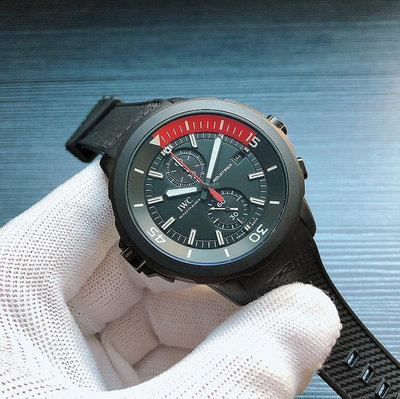 二手全新IWC手錶石英計時玫瑰金手錶 三眼計時 石英機芯腕錶 尺寸45mm