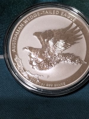 2015 澳大利亞 Wedge-tailed eagle 1英兩普鑄版銀幣 (全新未使用)